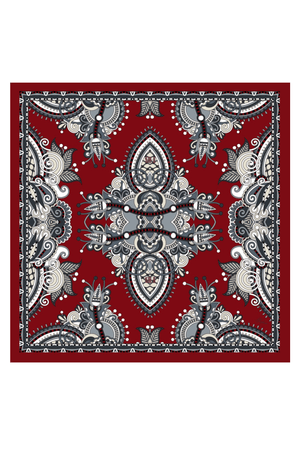 Crimson Dynasty Pocket Square