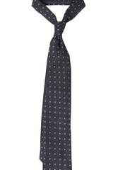 Purple Geometric Cashmere Tie Set