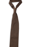 Brown Dotted Cashmere Tie Set