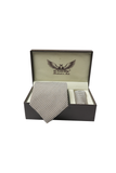 Houndstooth Beige Cashmere Tie Set