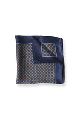 Navy Mosaic Pocket Square