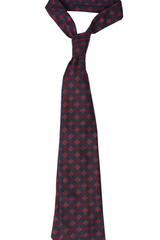 Maroon Navy Chess Cashmere Tie Set
