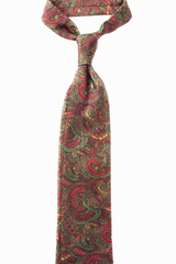 Ox Red Barbuda Paisley Silk Tie Set