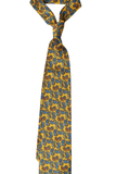 Blue Yellow Paisley Silk Tie Set