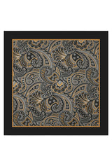 Black Paisley Pocket Square