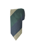 Green Navy Block Striped Cashmere Tie Set