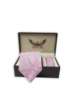 Pink Paisley Cashmere Tie Set