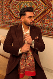 Burnt Orange Paisley Long Scarf