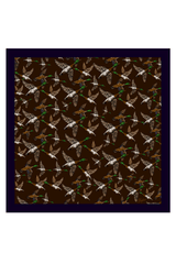 Flying Ducks Brown Pocket Square