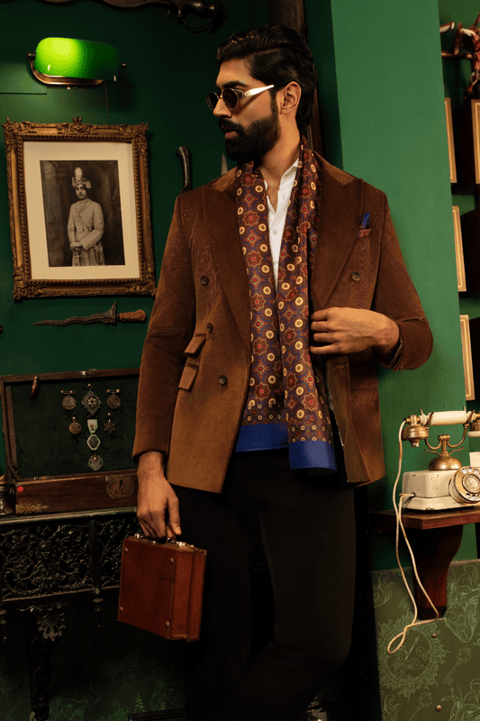 Rust Mandala Long Scarf