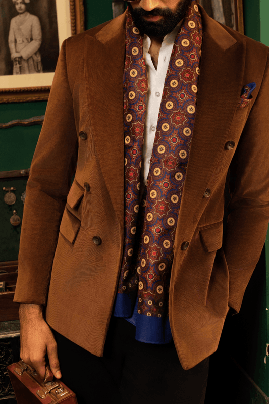 Rust Mandala Long Scarf