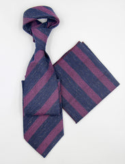 Two Tone Striped Cashmere Tie Set