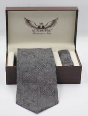 Prince Of Wales Cashmere Tie Set