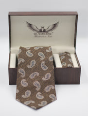 Paisley Patterned Cashmere Tie Set