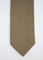 Khaki Patterned Cashmere Tie Set