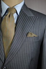 Khaki Patterned Cashmere Tie Set