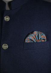 Rust Paisley Pocket Square