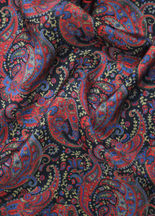 Blood Paisley Pocket Square