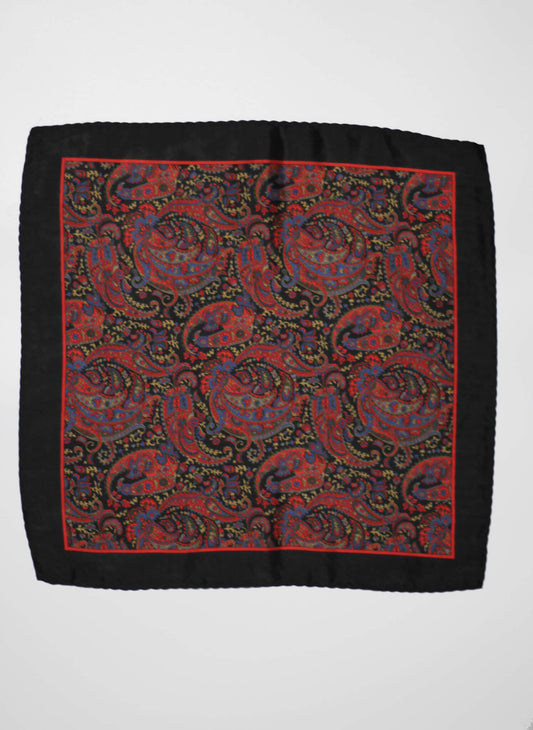 Blood Paisley Pocket Square