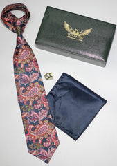 Floral Paisley Silk Tie Set