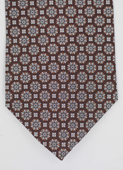 Rust Artisian Floral Silk Tie Set