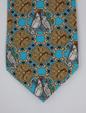 Aqua Cockatoos Silk Tie Set