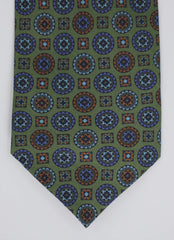 Olive Green Medallion Tie Set