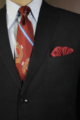 Nautical Miles Maroon And Blue Silk Tie Set