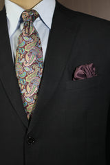 Multicoloured Paisley Silk Tie Set