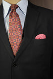 Red Diamond Floral Silk Tie Set