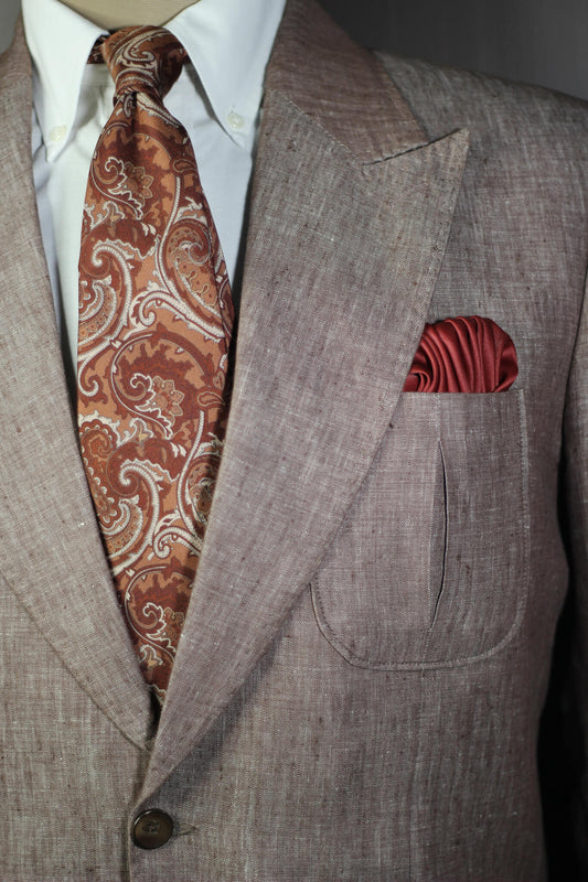 Brick Paisley Silk Tie Set