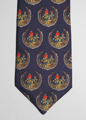 Roses In Crescent Silk Tie Set