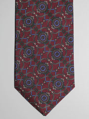 Maroon Medallion Tie Set