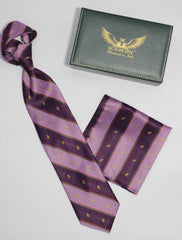 Fleur-De-Lis Striped Tie Set