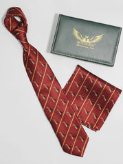 Hunter's With Dog Striped Tie Set