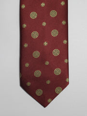 Cherry Maroon Medallion Tie Set