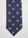 Navy Blue Dancing Horse Tie Set