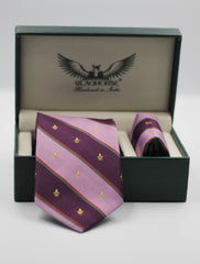 Fleur-De-Lis Striped Tie Set