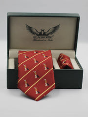 Hunter's With Dog Striped Tie Set