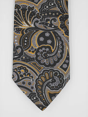 Black Paisley Silk Tie Set