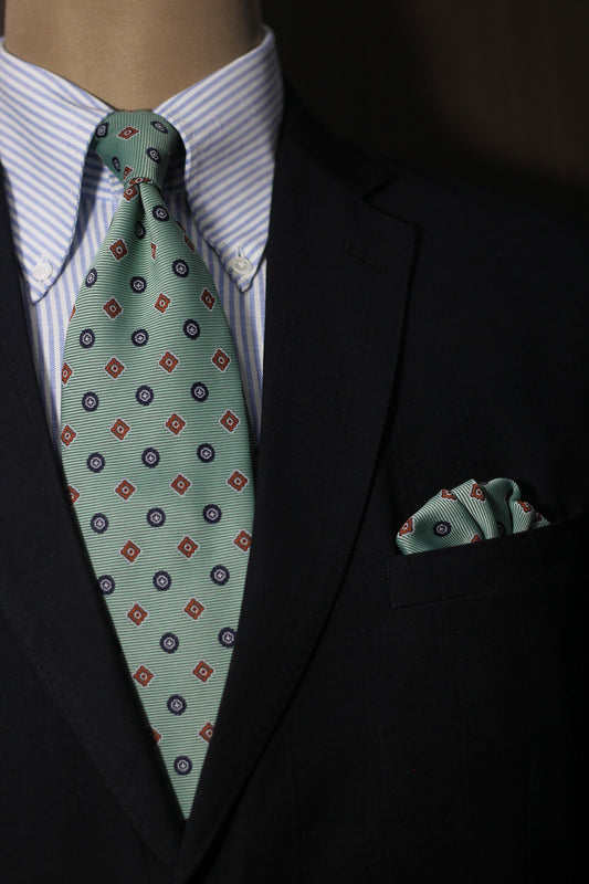 Pista Green Medallion Tie Set