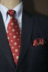 Cherry Maroon Medallion Tie Set