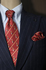 Hunter's With Dog Striped Tie Set