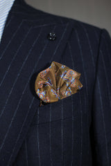 Brown Paisley Pocket Square