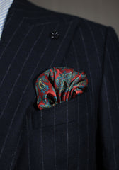 Red Paisley Pocket Square