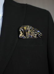 Black Paisley Pocket Square