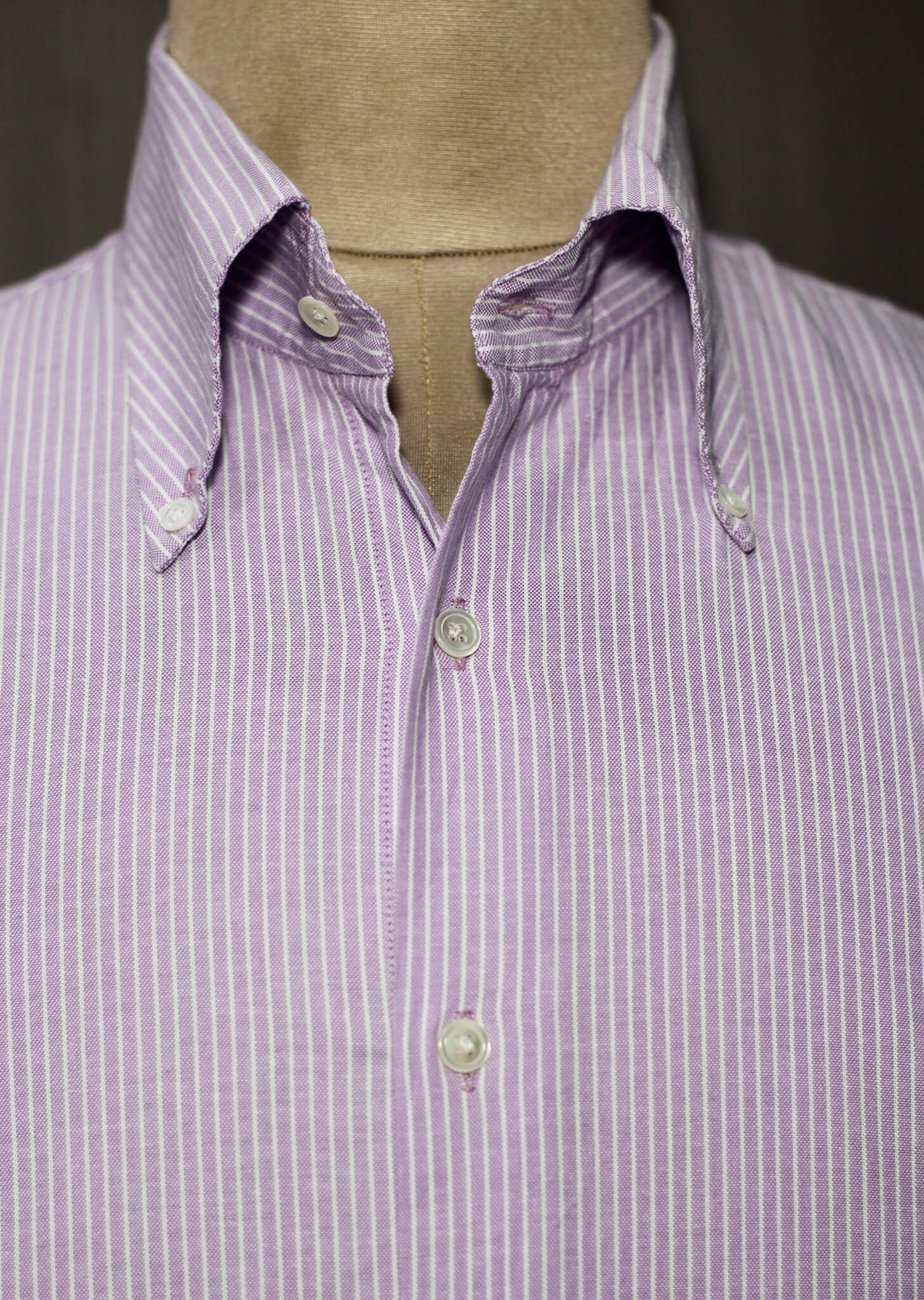 Lavender Classic Stripe Oxford Shirt