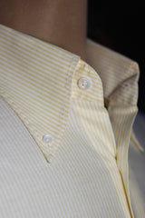 Lemon Bengal Stripe Oxford Cotton Shirt