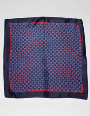 Navy Check Pocket Square