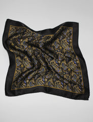 Black Paisley Pocket Square